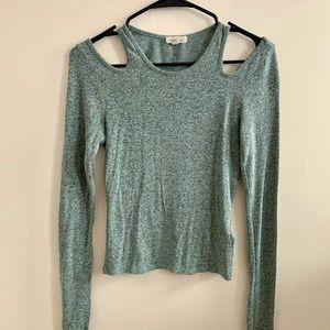 Cold shoulder long sleeve top
